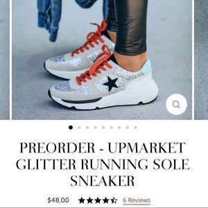 Upmarket glitter running shoe